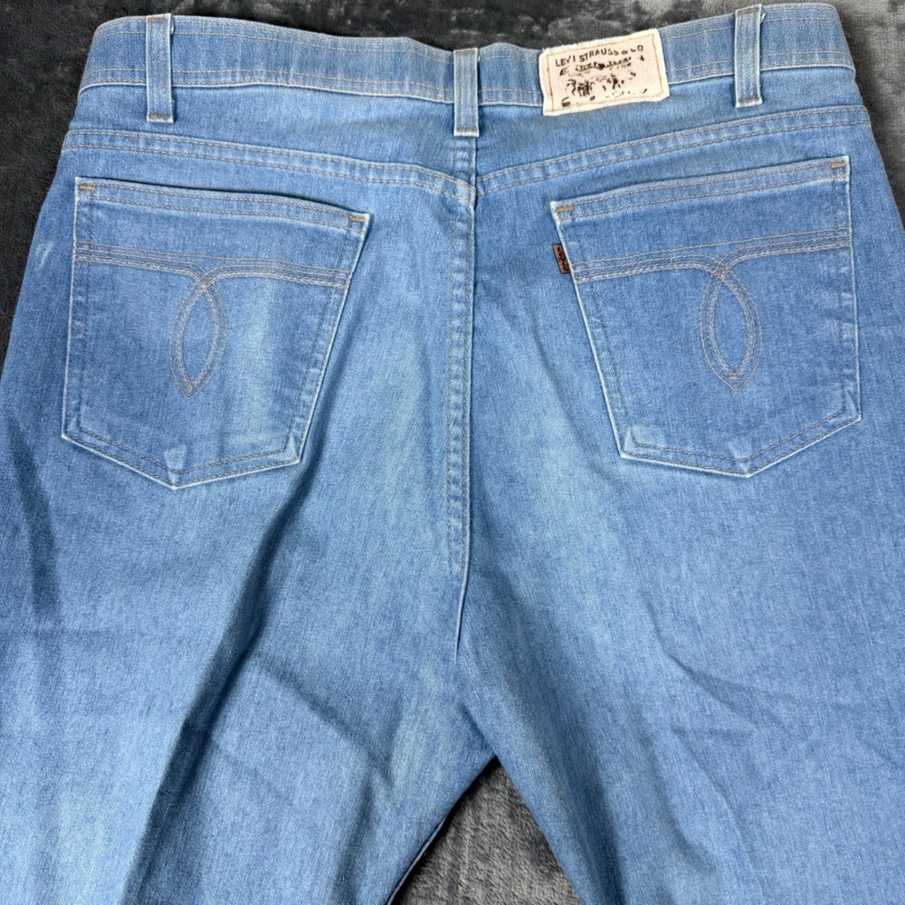 Vintage Levis 517 Orange Tab Jeans Mens 38x29 Light Wash Bootcut Made in USA - Picture 3 of 11
